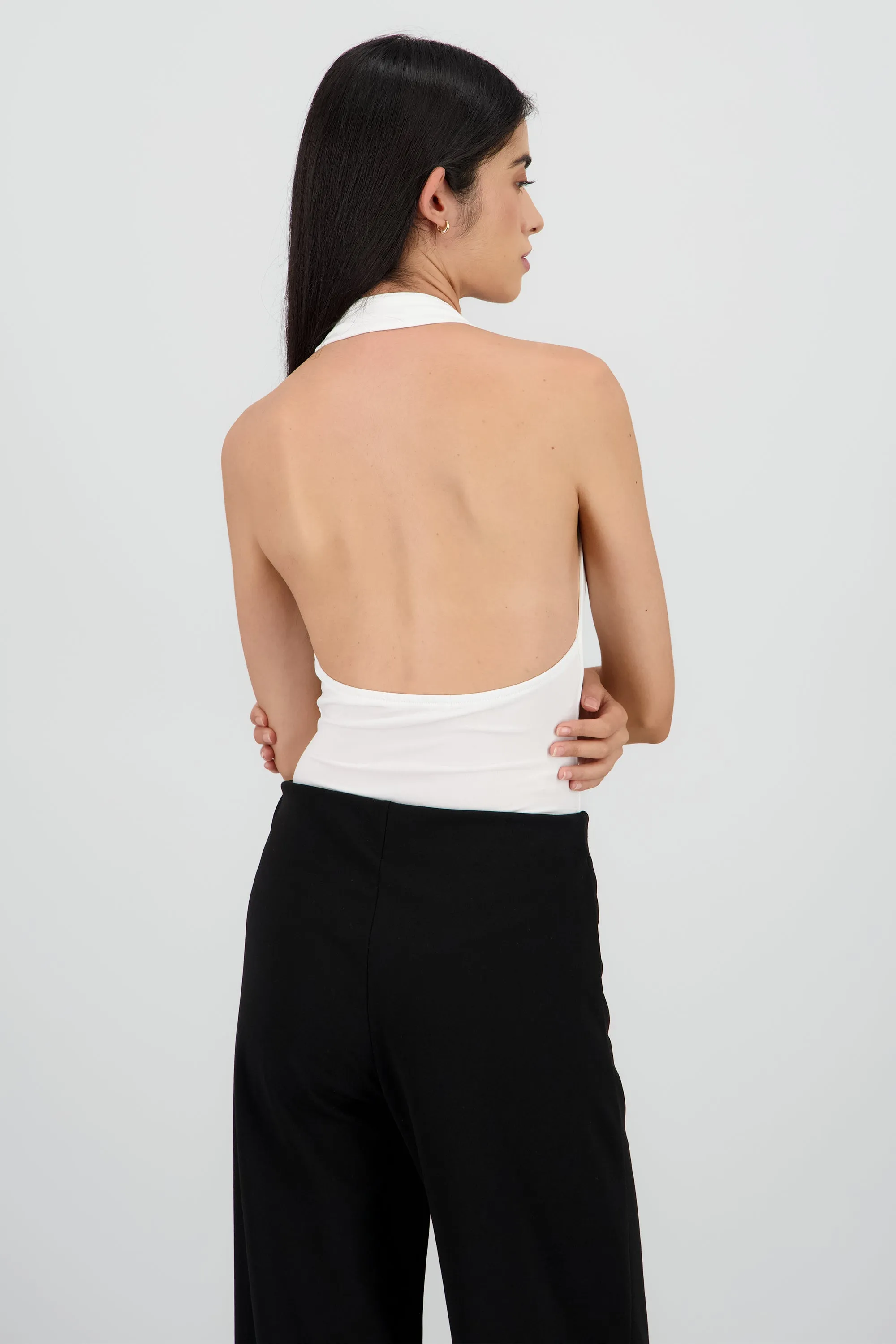 Bodysuit halter escote cascada drapeado sold by Shasa product image thumbnail 4