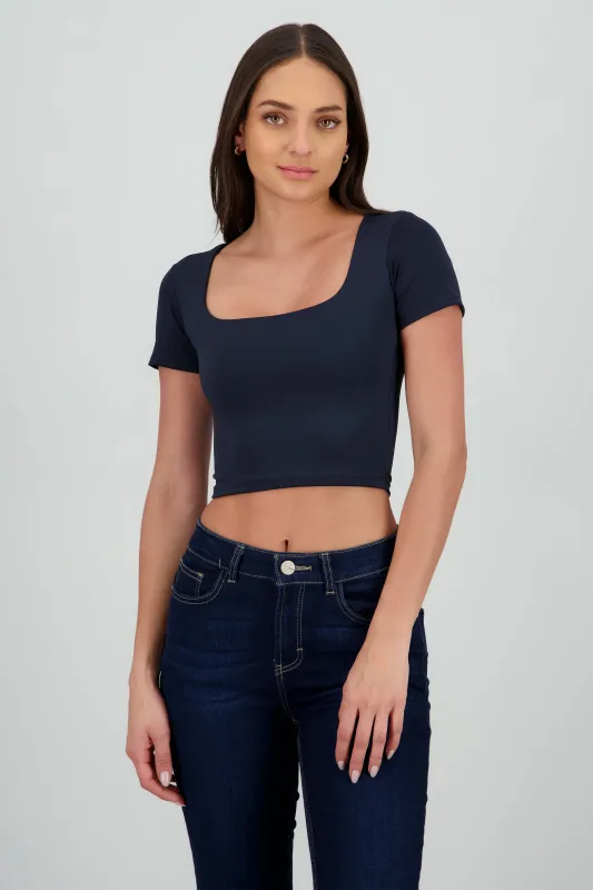 Crop top cuello cuadrado sold by Shasa