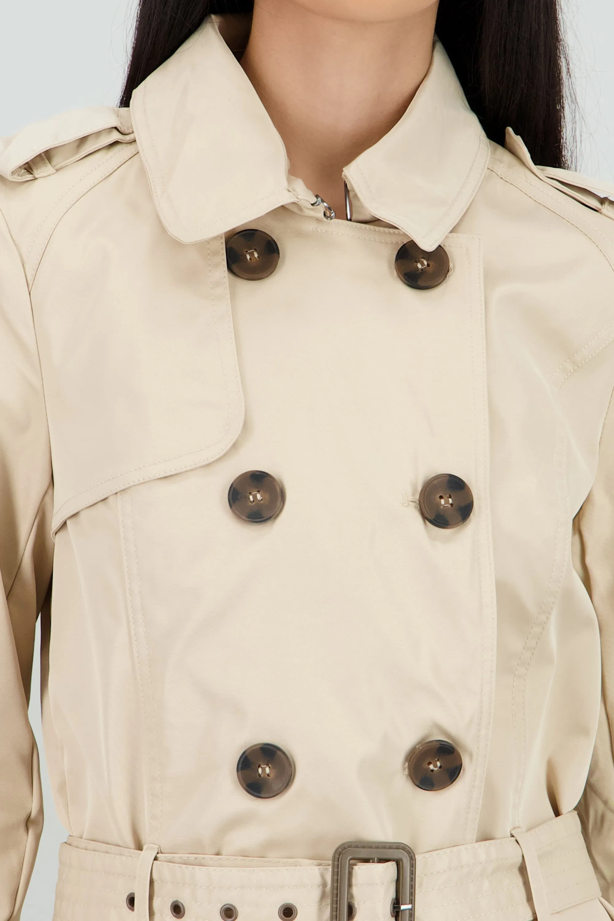 Gabardina lisa detalle cinturon sold by Shasa product image thumbnail 5