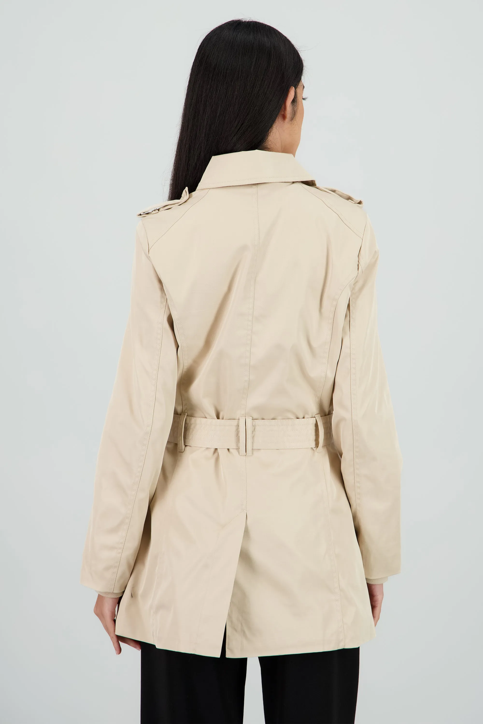 Gabardina lisa detalle cinturon sold by Shasa product image thumbnail 4