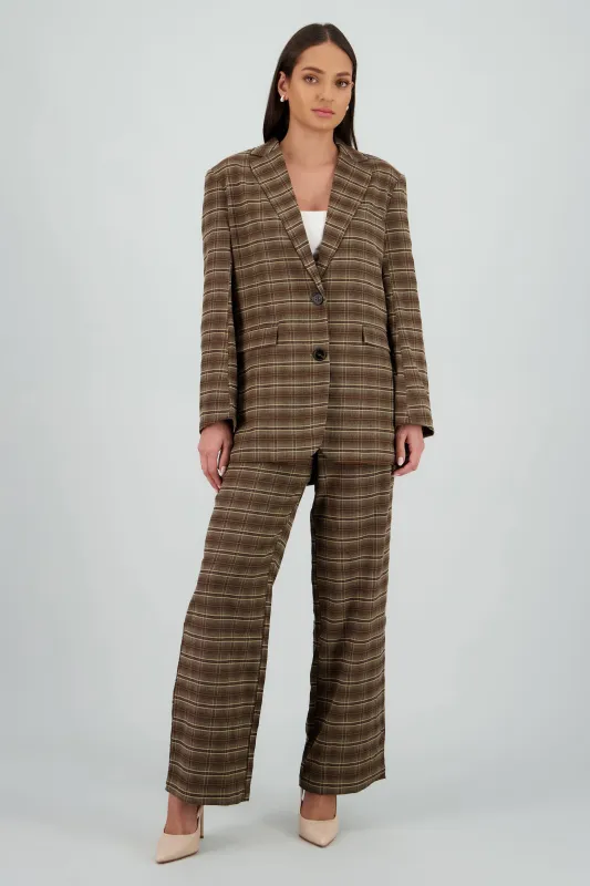 Pantalon recto cuadros sold by Shasa