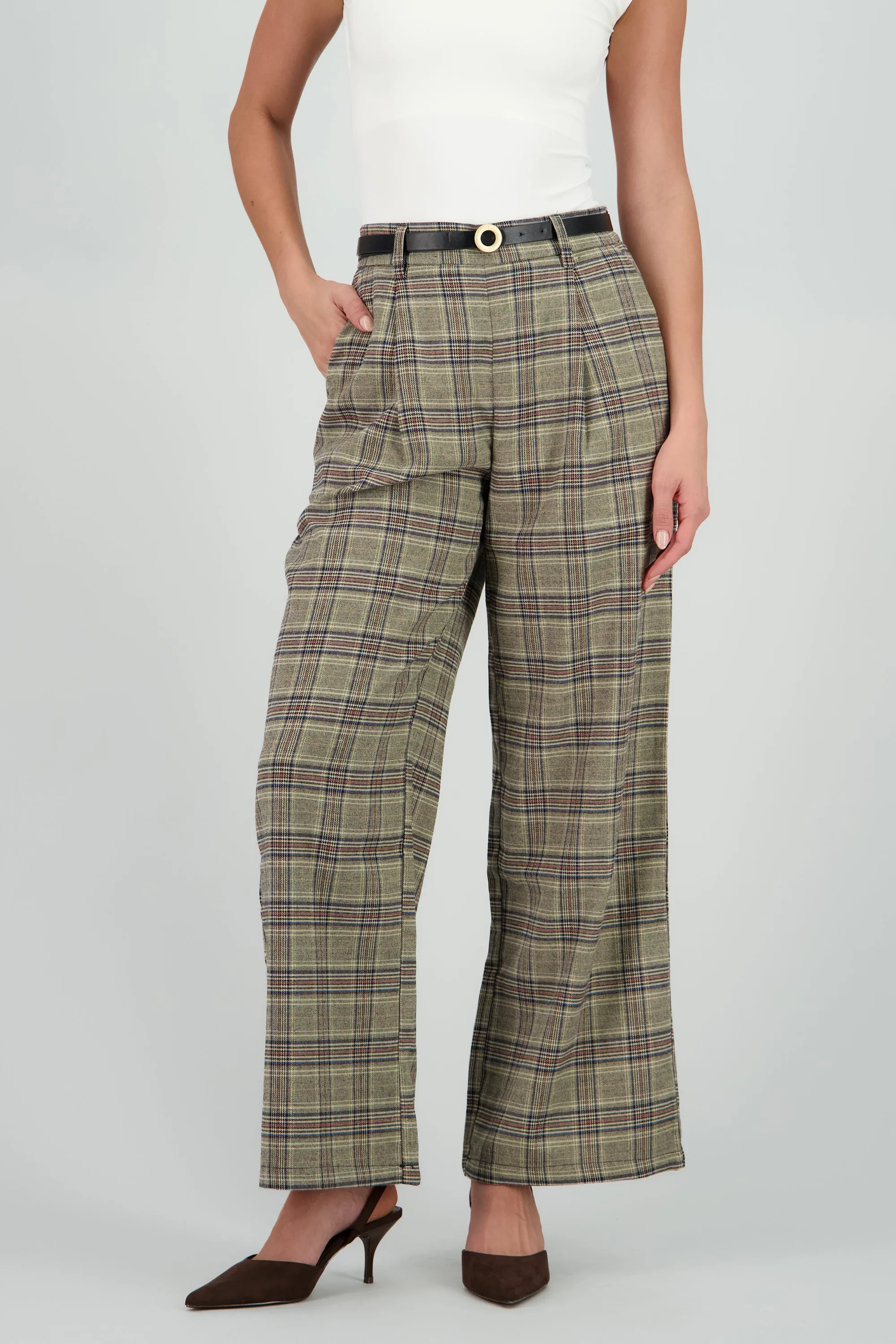 Pantalon recto cuadros detalle pinzas sold by Shasa product image thumbnail 2