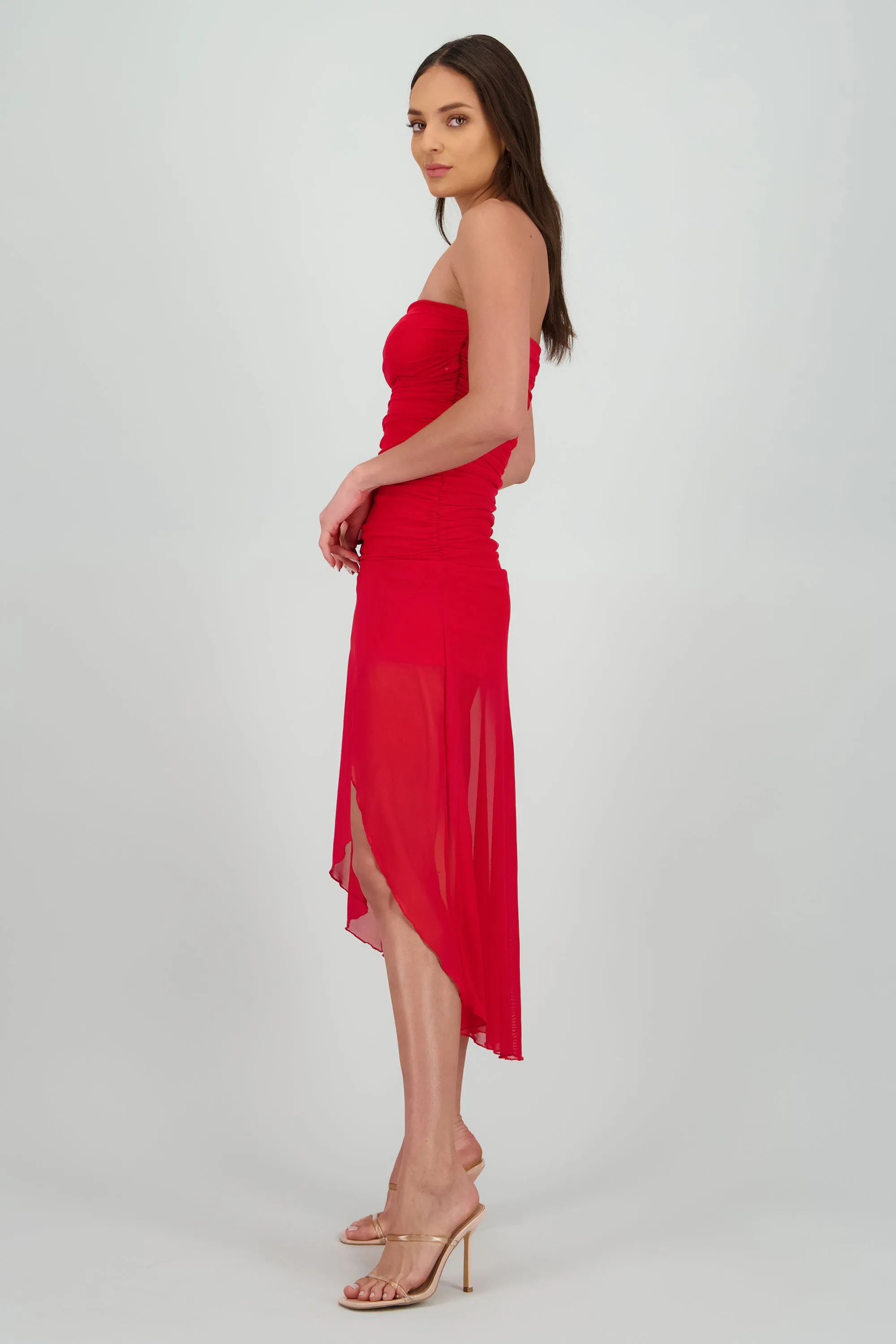 Vestido strapless tiro bajo mesh liso sold by Shasa product image thumbnail 3