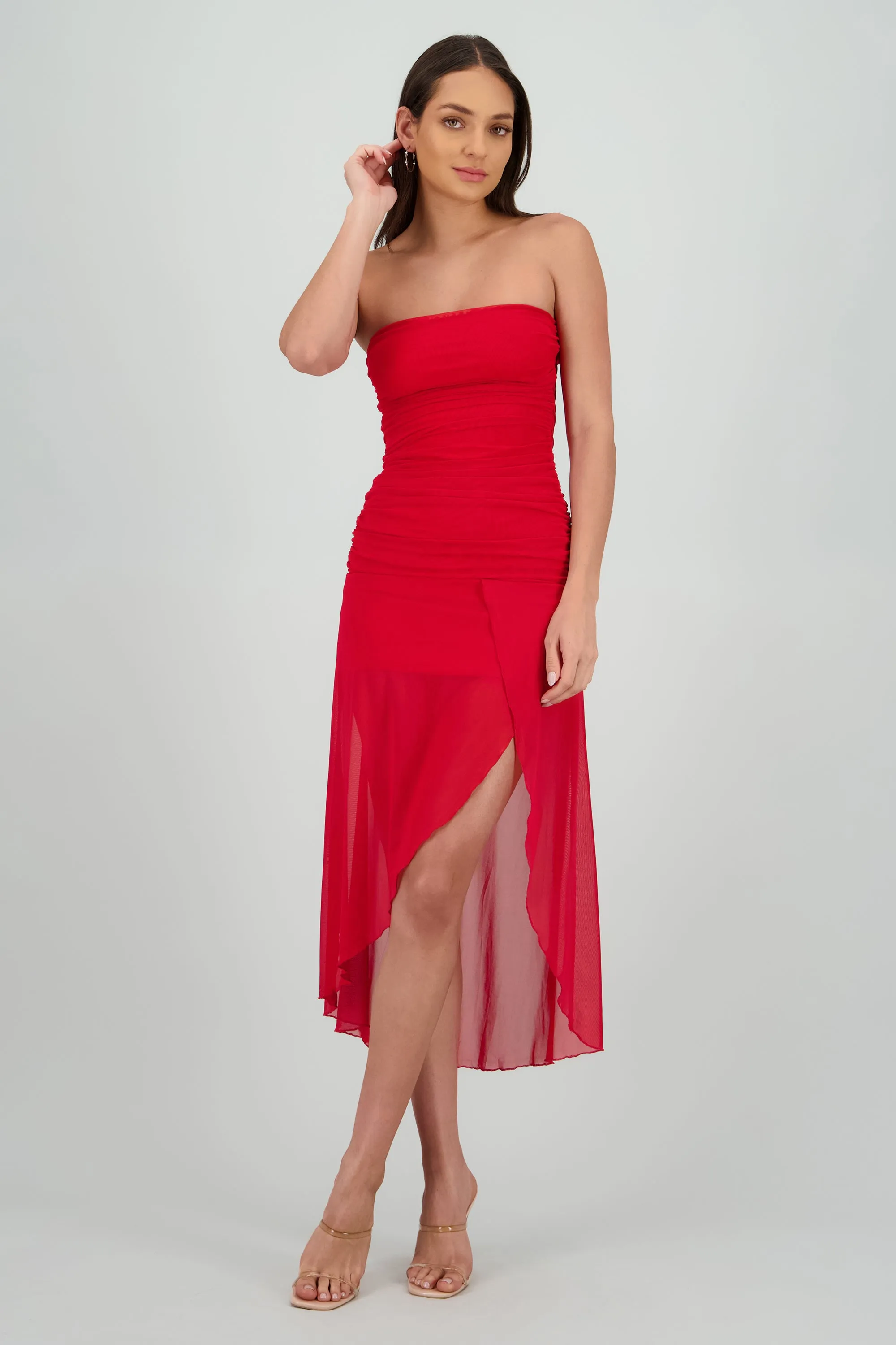 Vestido strapless tiro bajo mesh liso sold by Shasa product image thumbnail 2