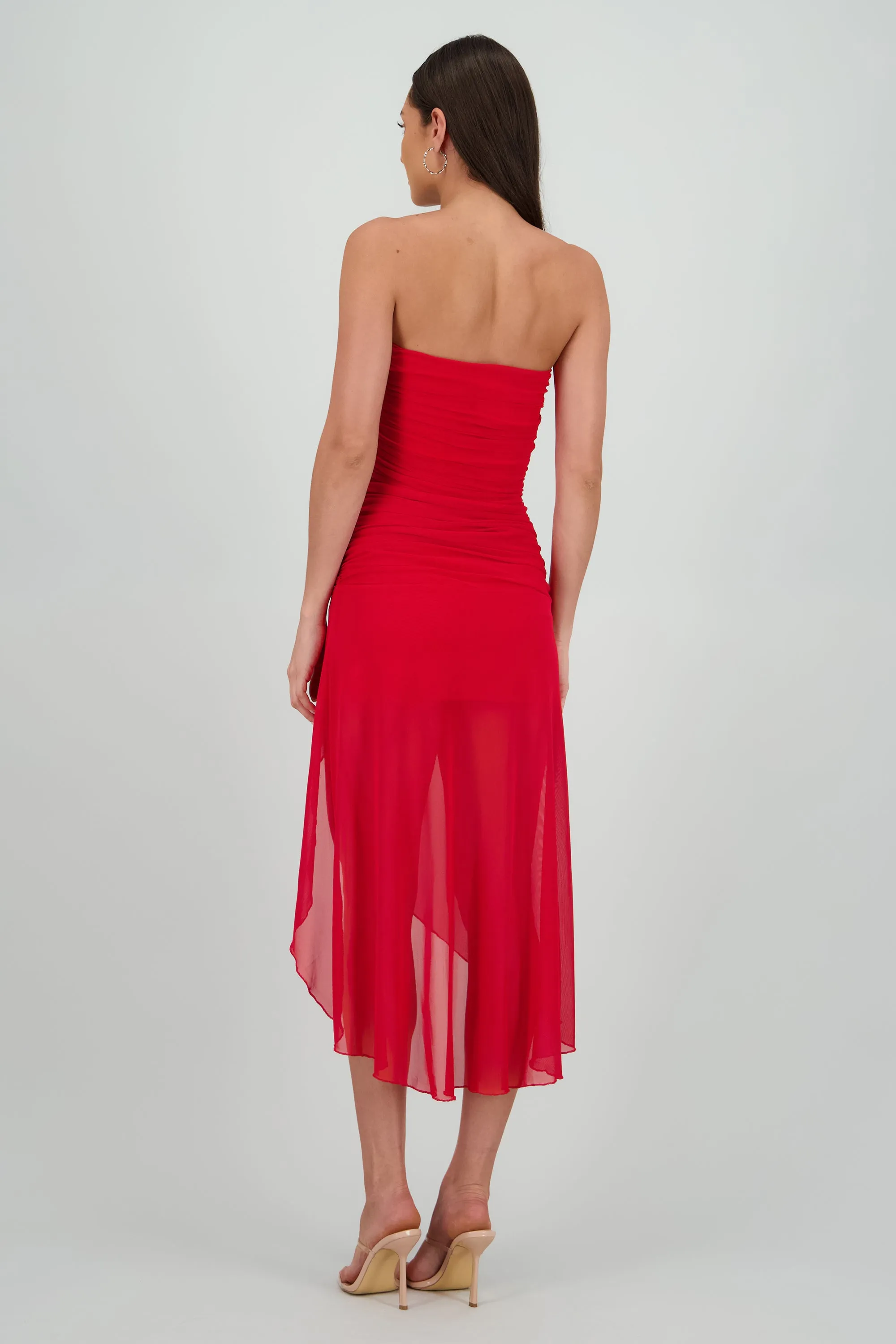 Vestido strapless tiro bajo mesh liso sold by Shasa product image thumbnail 4