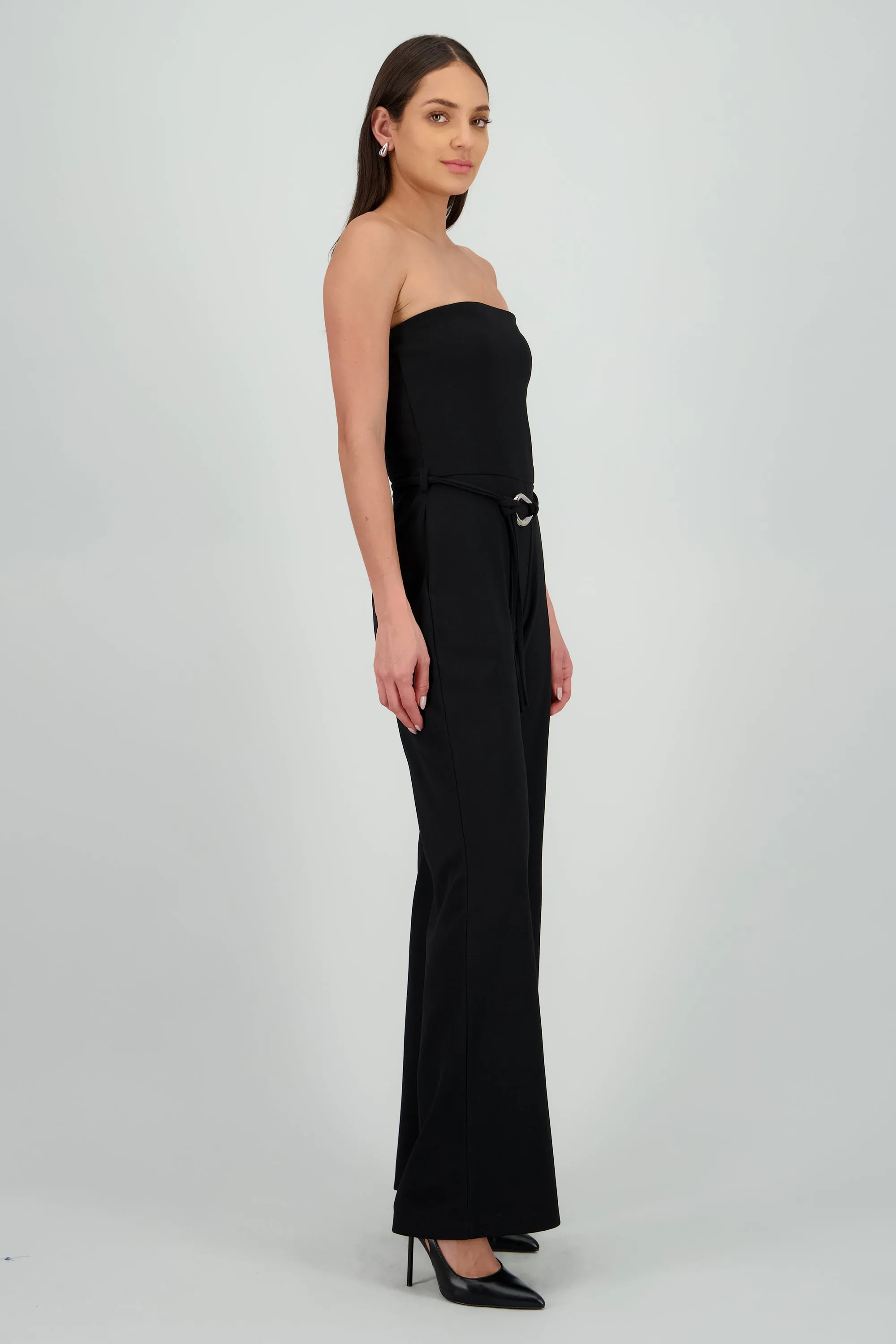 Jumpsuit strapless liso det cinturon sold by Shasa product image thumbnail 3