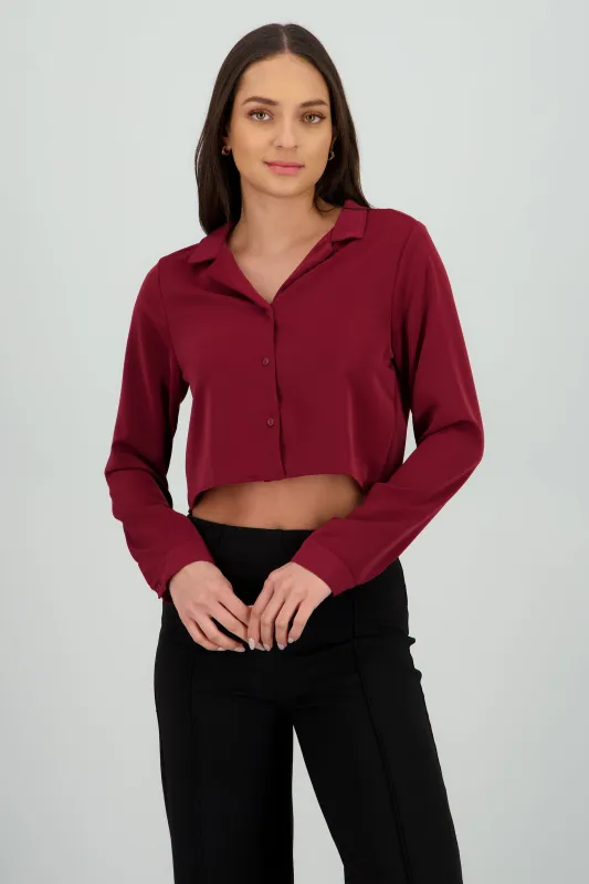 Camisa lisa manga larga sold by Shasa