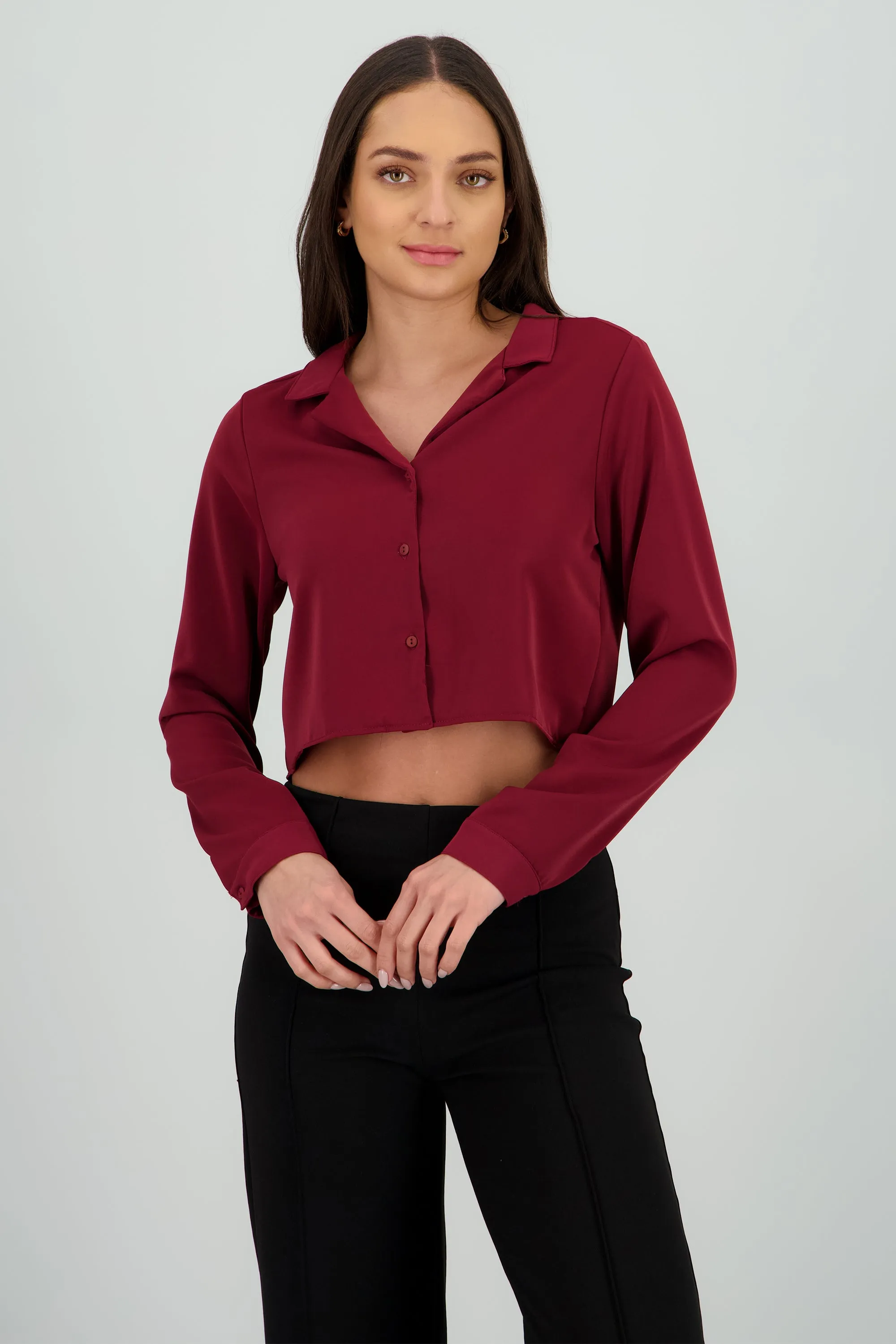 Camisa lisa manga larga sold by Shasa