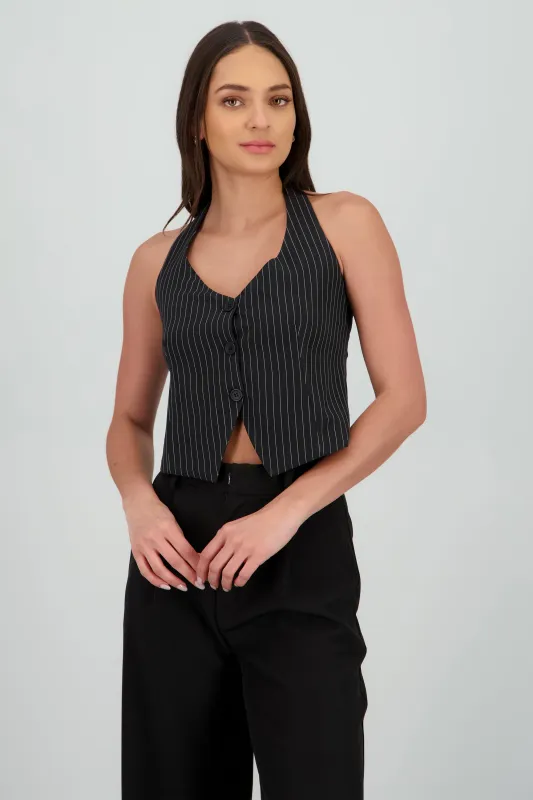 Chaleco halter rayas sold by Shasa