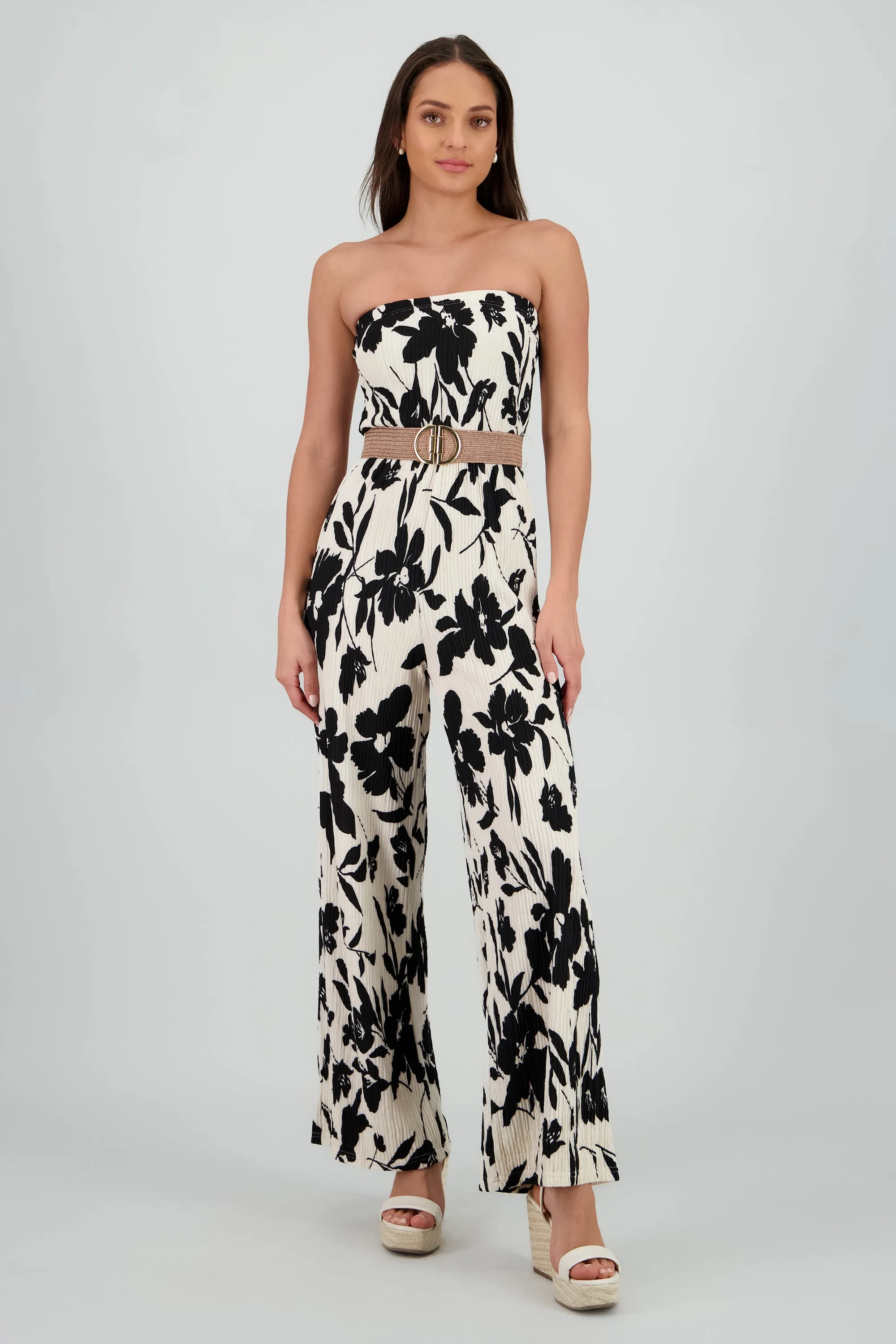 Jumpsuit bandeau flores con cinturon sold by Shasa