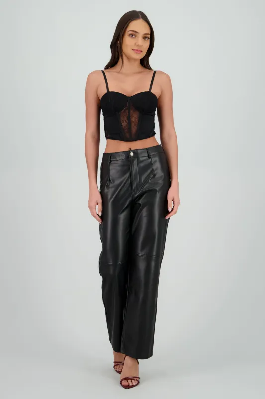 Pantalon pu liso sold by Shasa