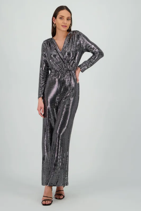 Jumpsuit manga larga con brillos sold by Shasa