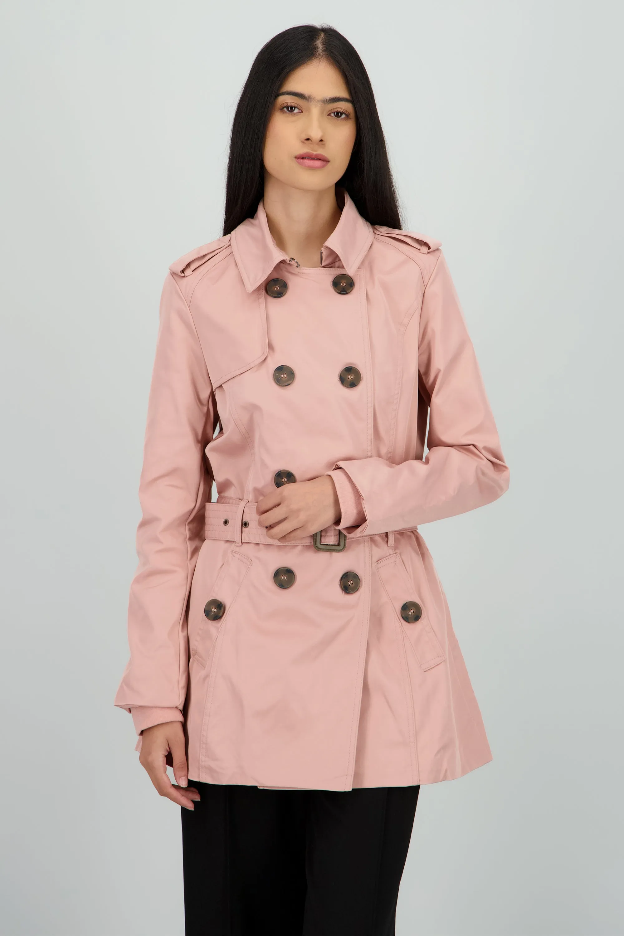 Gabardina lisa detalle cinturon sold by Shasa product image thumbnail 2