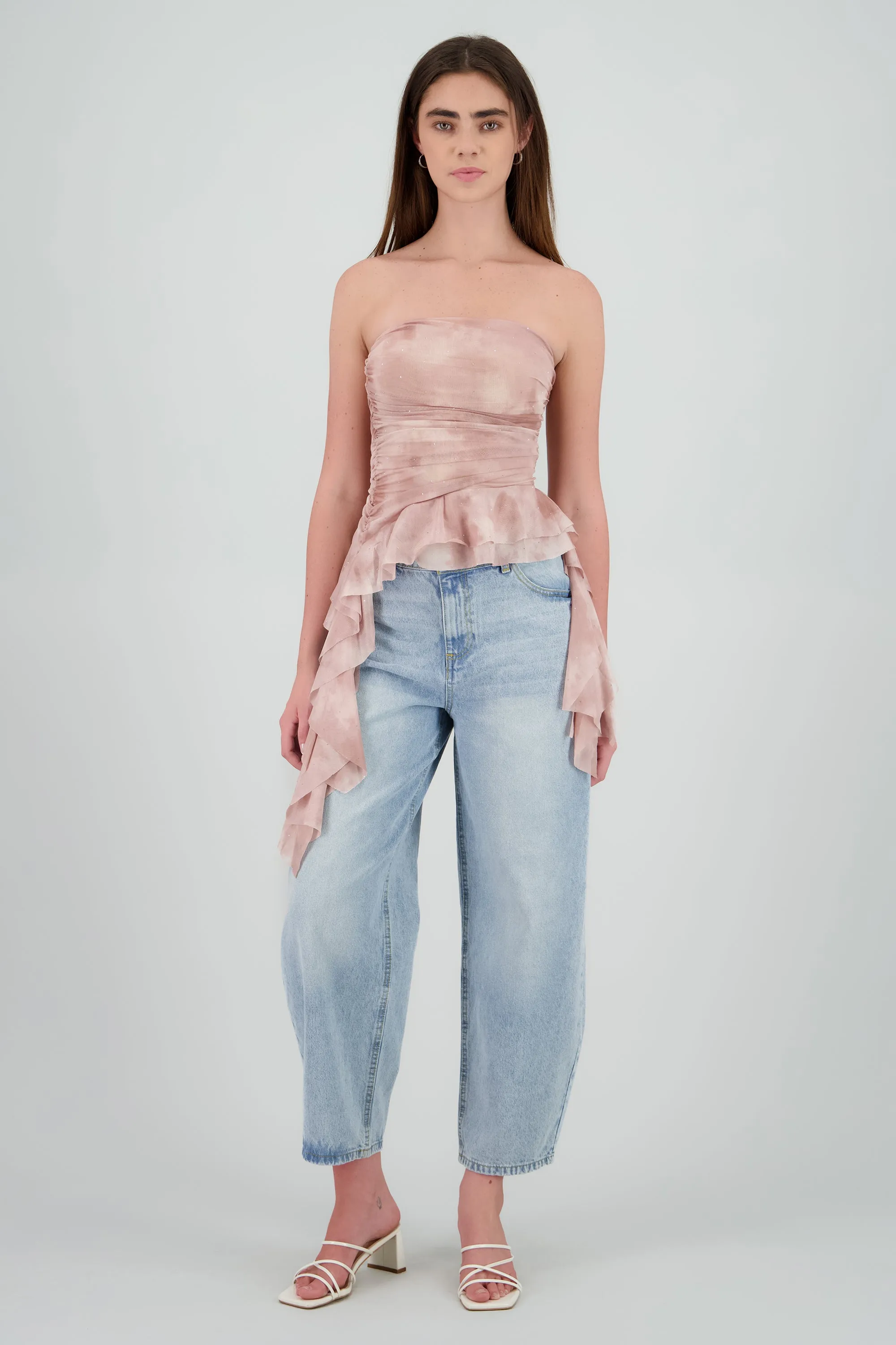 Top degradado de mesh con brillos sold by Shasa