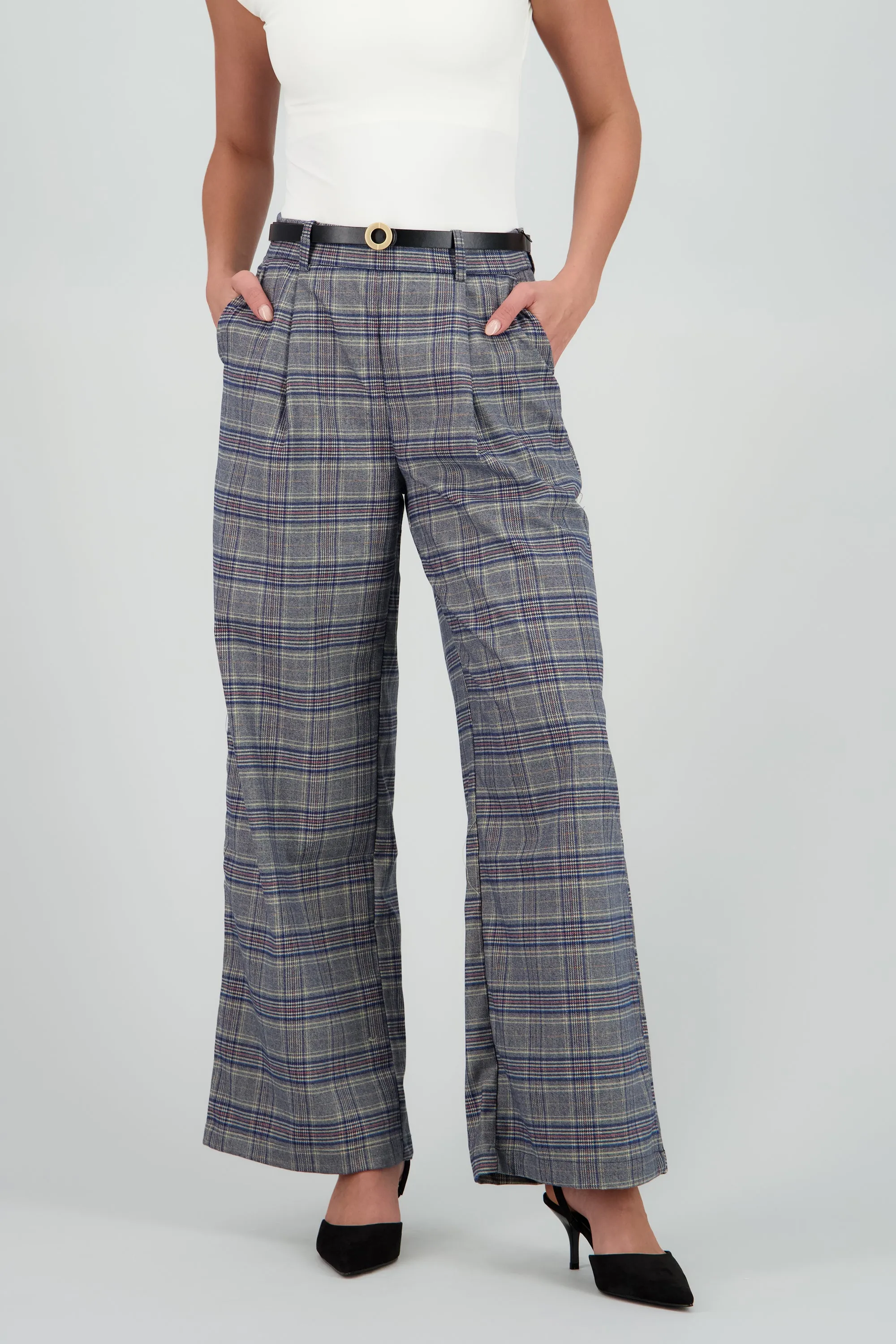 Pantalon recto cuadros detalle pinzas sold by Shasa product image thumbnail 2