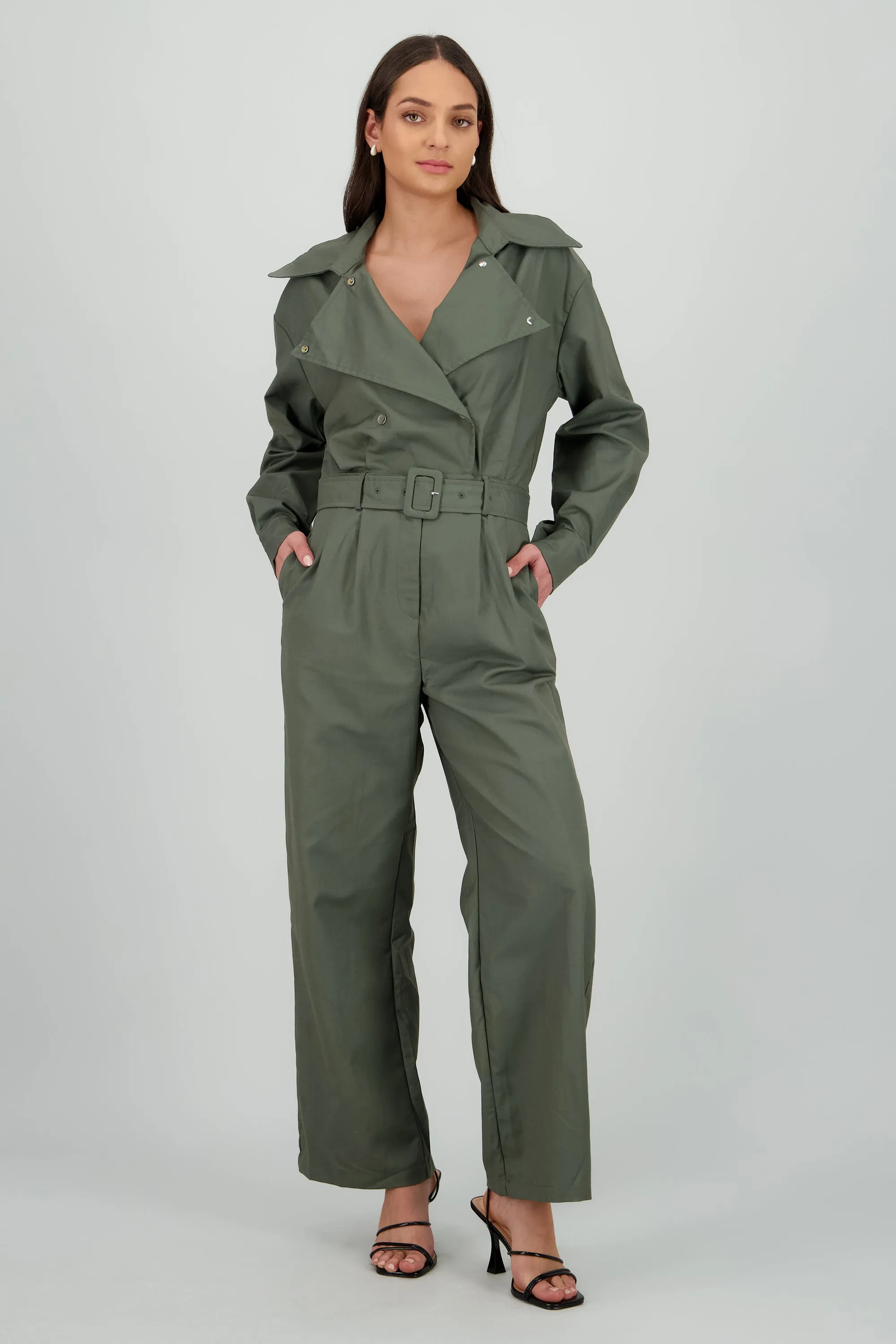 Jumpsuit manga larga cuello biker sold by Shasa