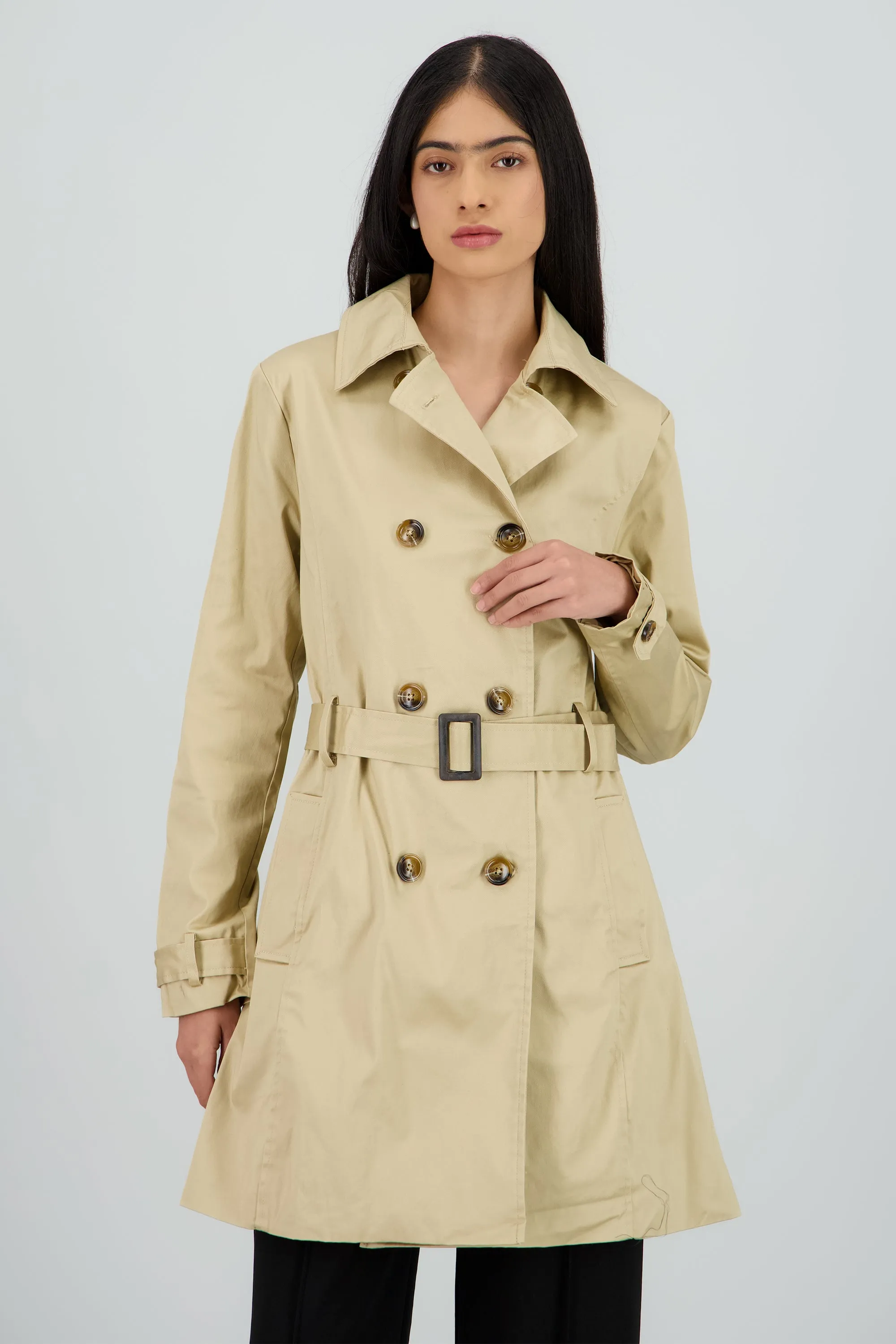 Gabardina lisa con botones sold by Shasa product image thumbnail 2