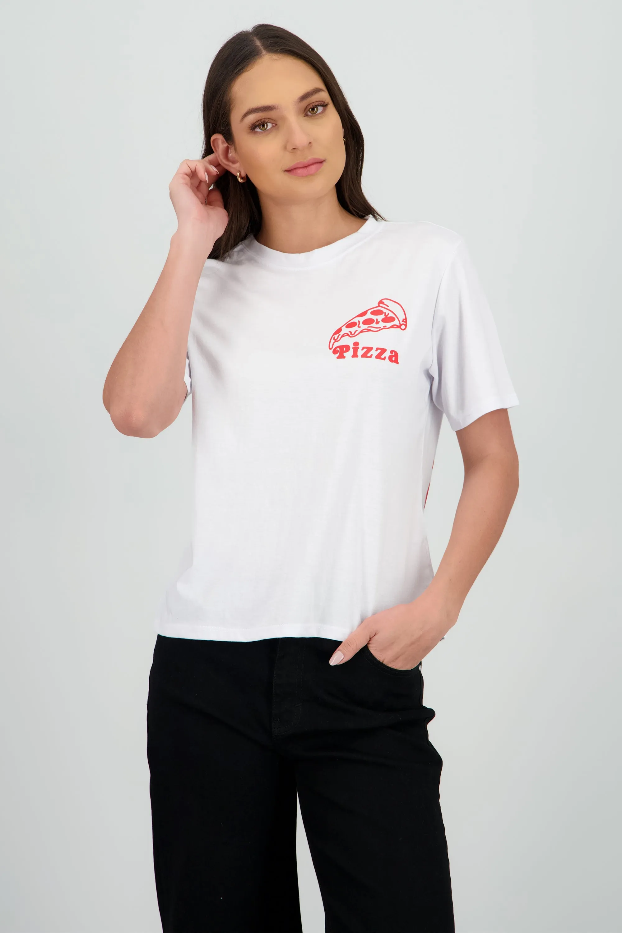 Playera oversized estampado pizza retro sold by Shasa product image thumbnail 2