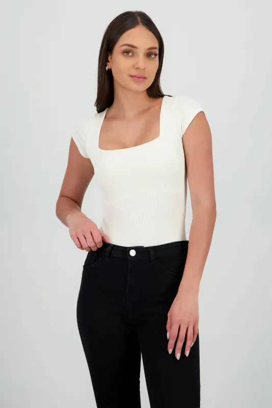 Body manga corta rib sold by Shasa