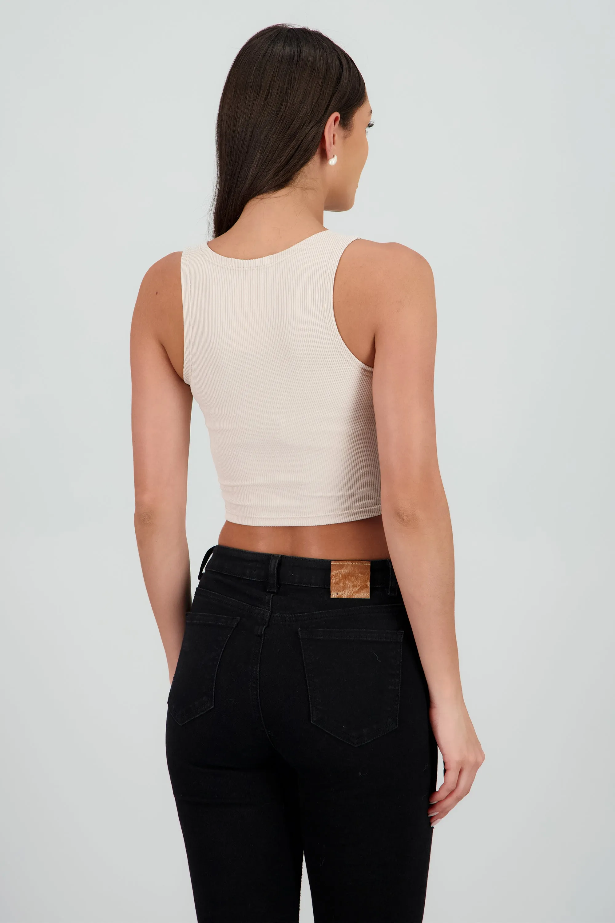 Top corto rib sin manga sold by Shasa product image thumbnail 4