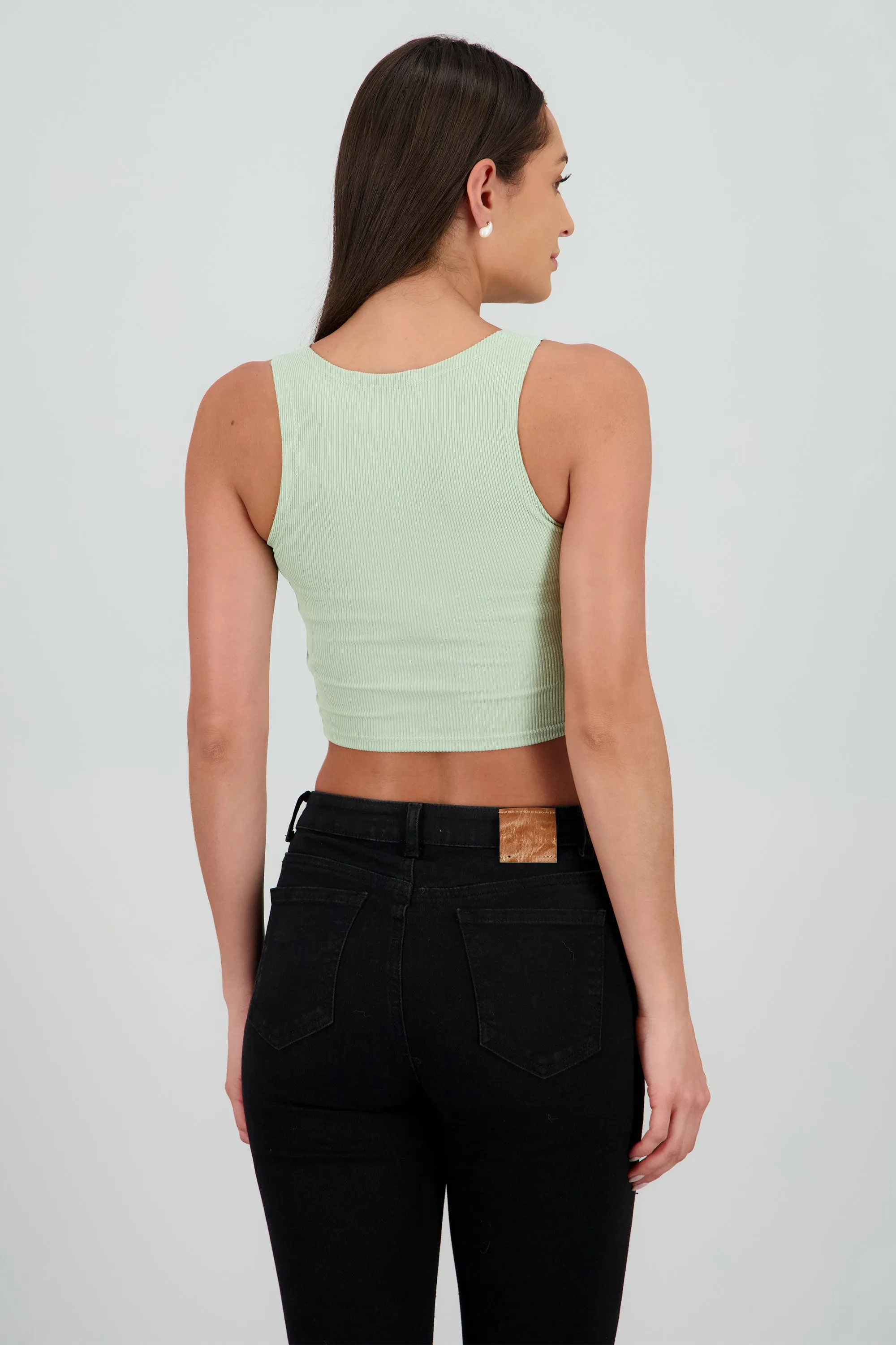 Top corto rib sin manga sold by Shasa product image thumbnail 4