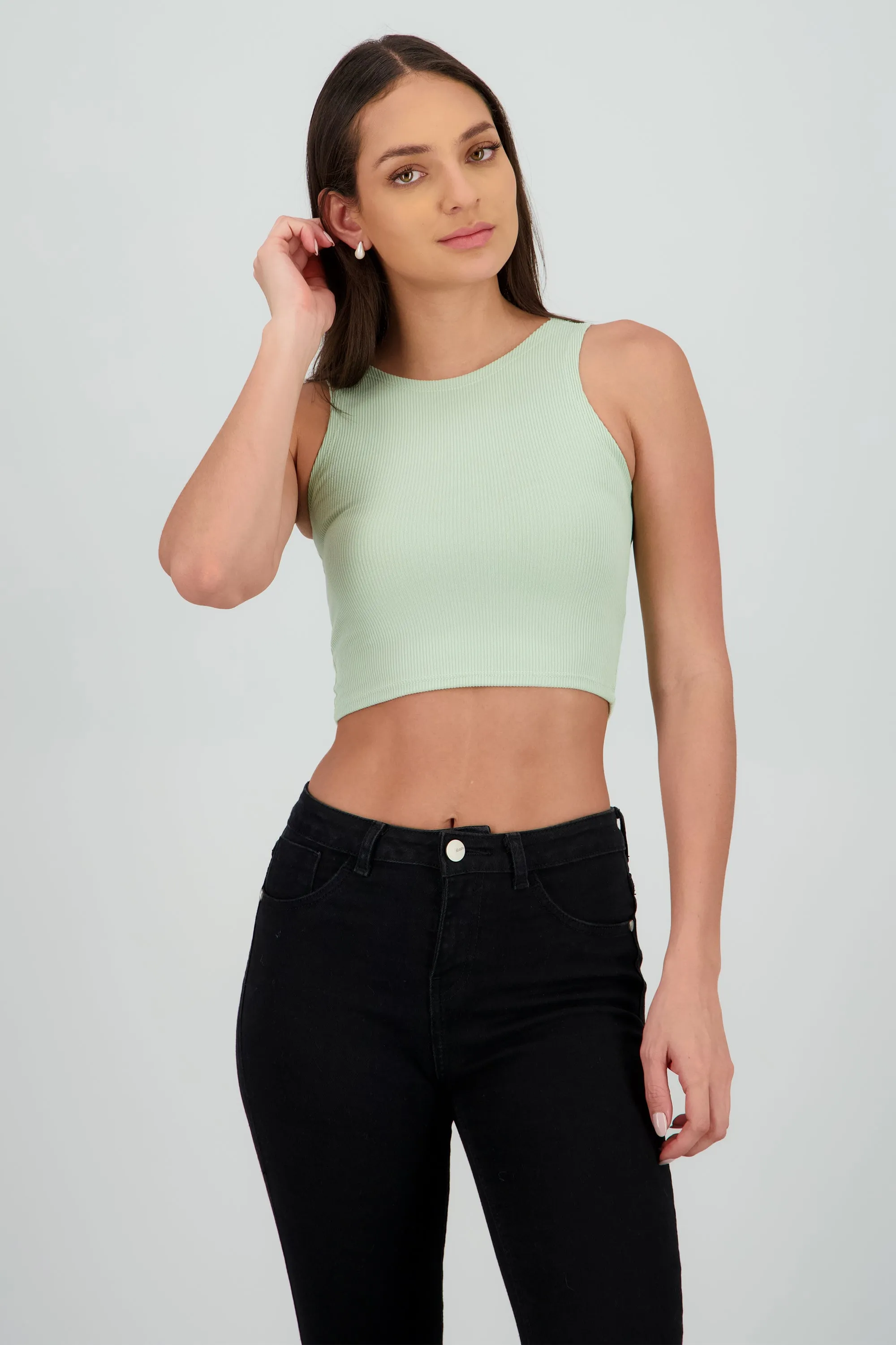 Top corto rib sin manga sold by Shasa product image thumbnail 2