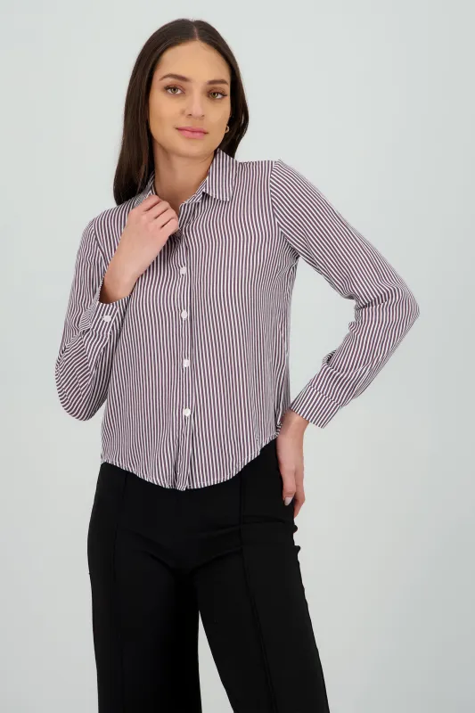 Camisa Rayas Asimétrica sold by Shasa