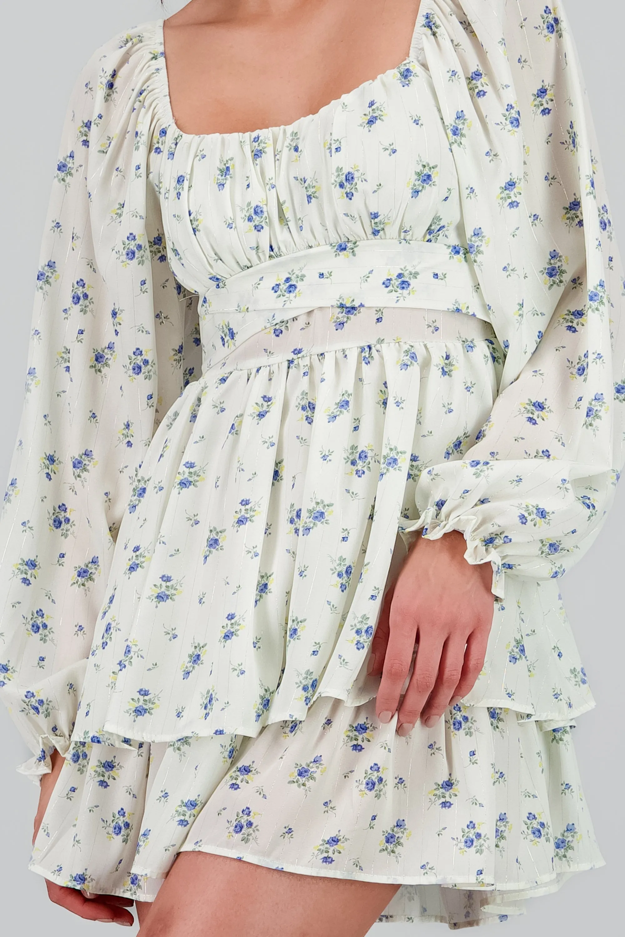 Vestido estampado flores con lineas de lurex sold by Shasa product image thumbnail 5