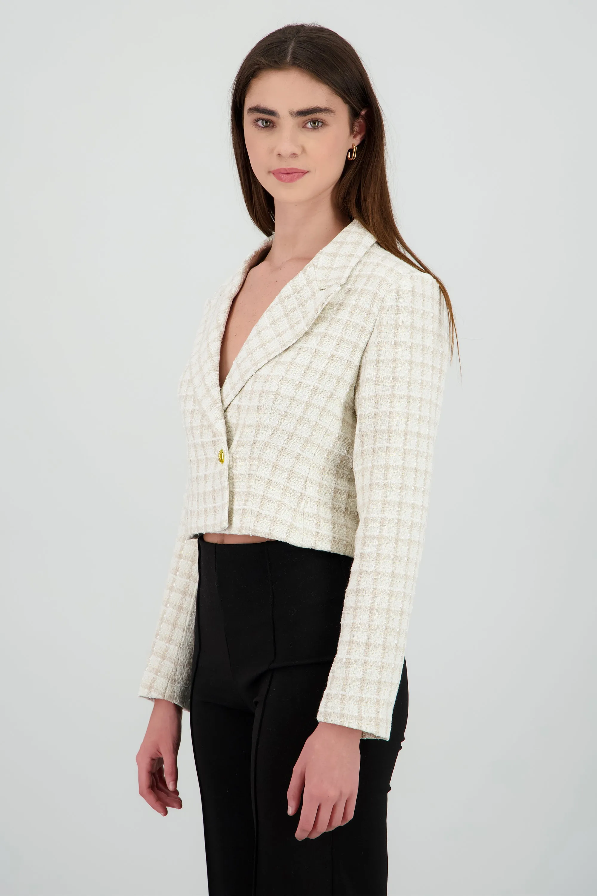Saco crop tweed sold by Shasa product image thumbnail 3