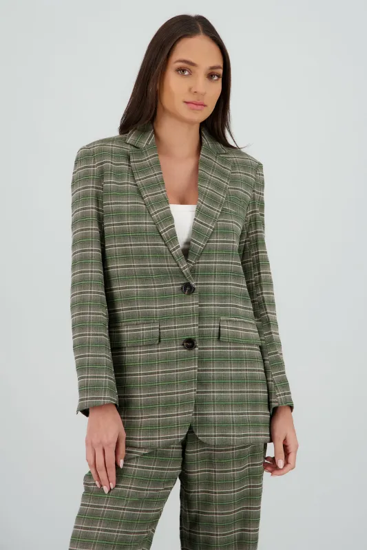 Saco oversized cuadros sold by Shasa