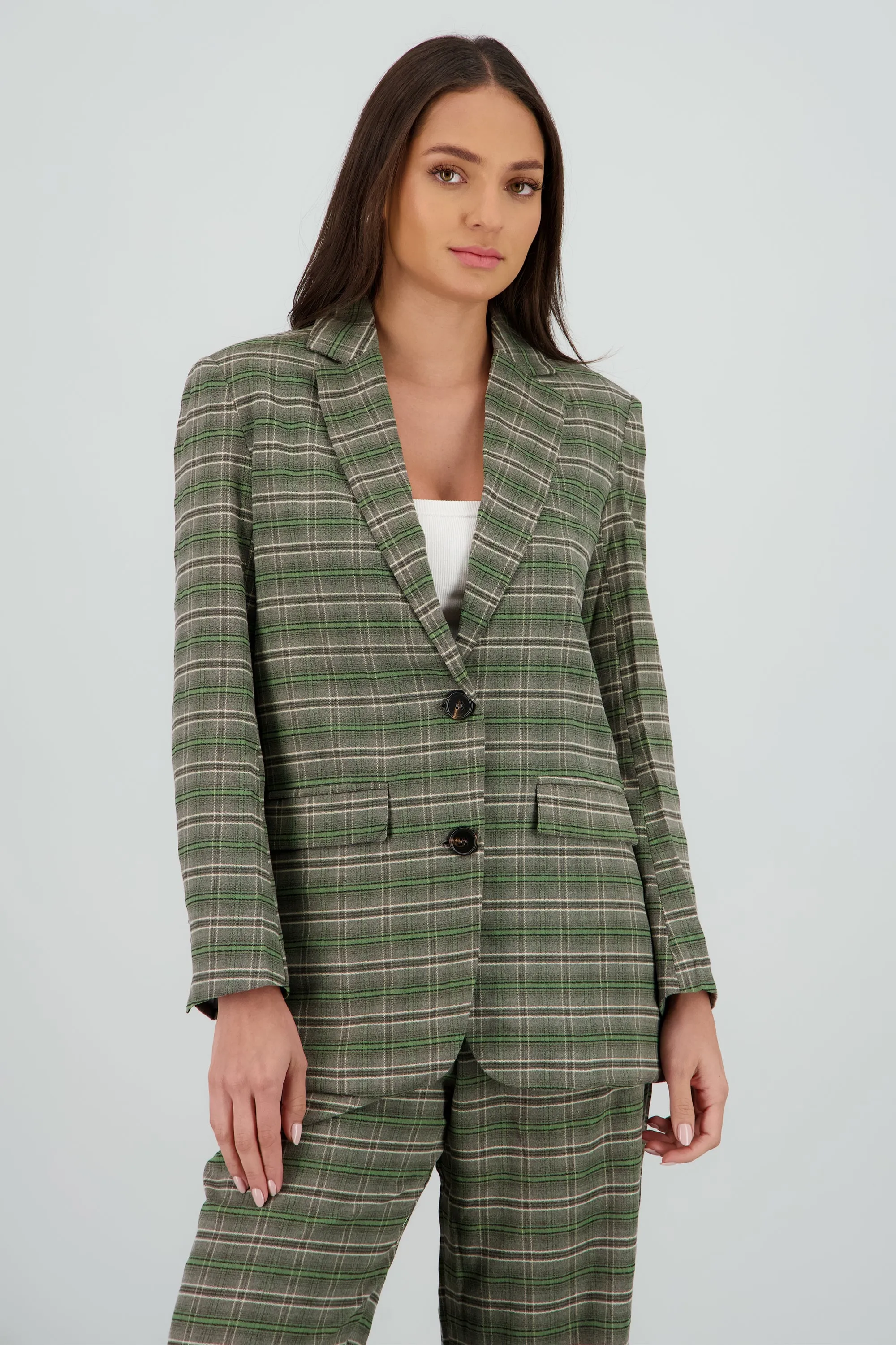 Saco oversized cuadros sold by Shasa