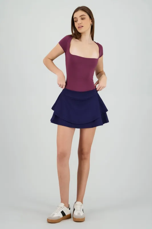 Falda mini doble olan pretina sold by Shasa