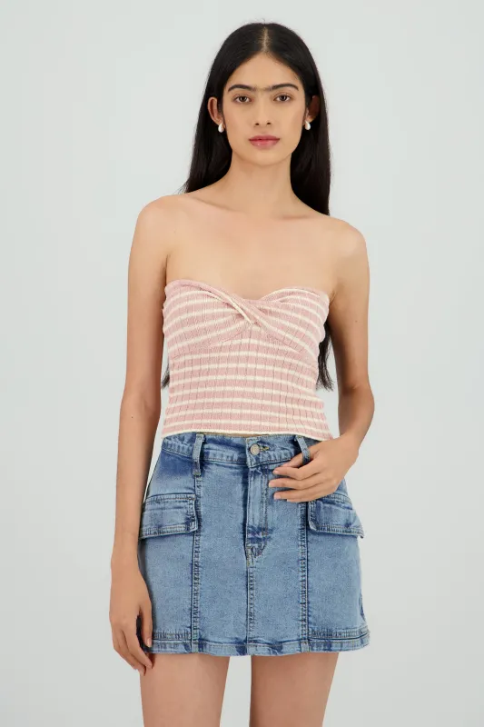 Top strapless detalle escote sold by Shasa