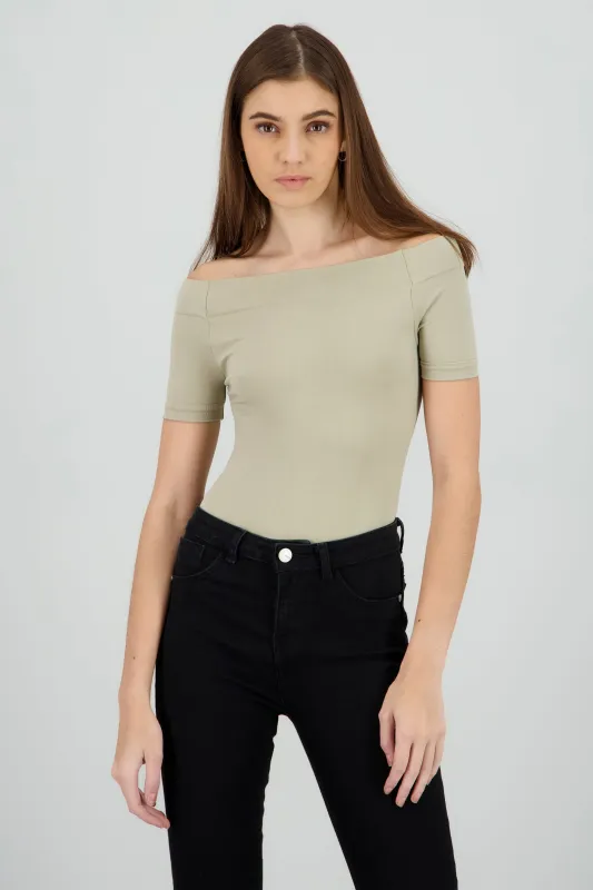 Bodysuit Liso Hombros Descubiertos sold by Shasa
