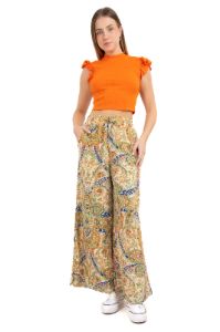 Pantalón amplio estampado paisley sold by Shasa