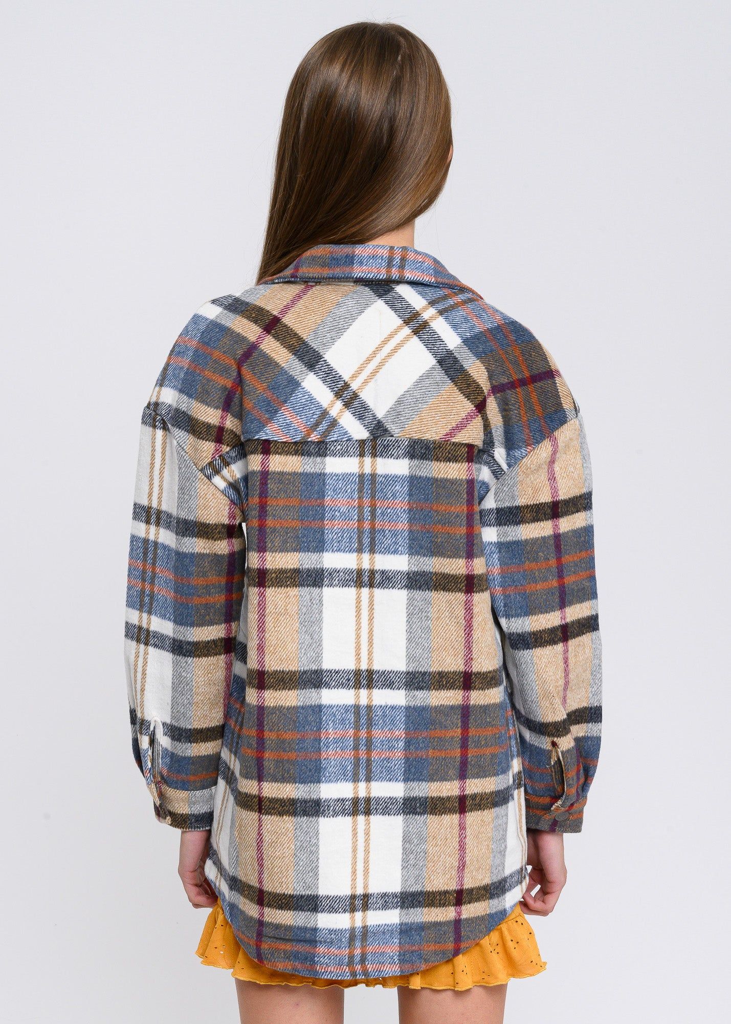 Sobrecamisa larga hombros caídos cuadros sold by Shasa product image thumbnail 4