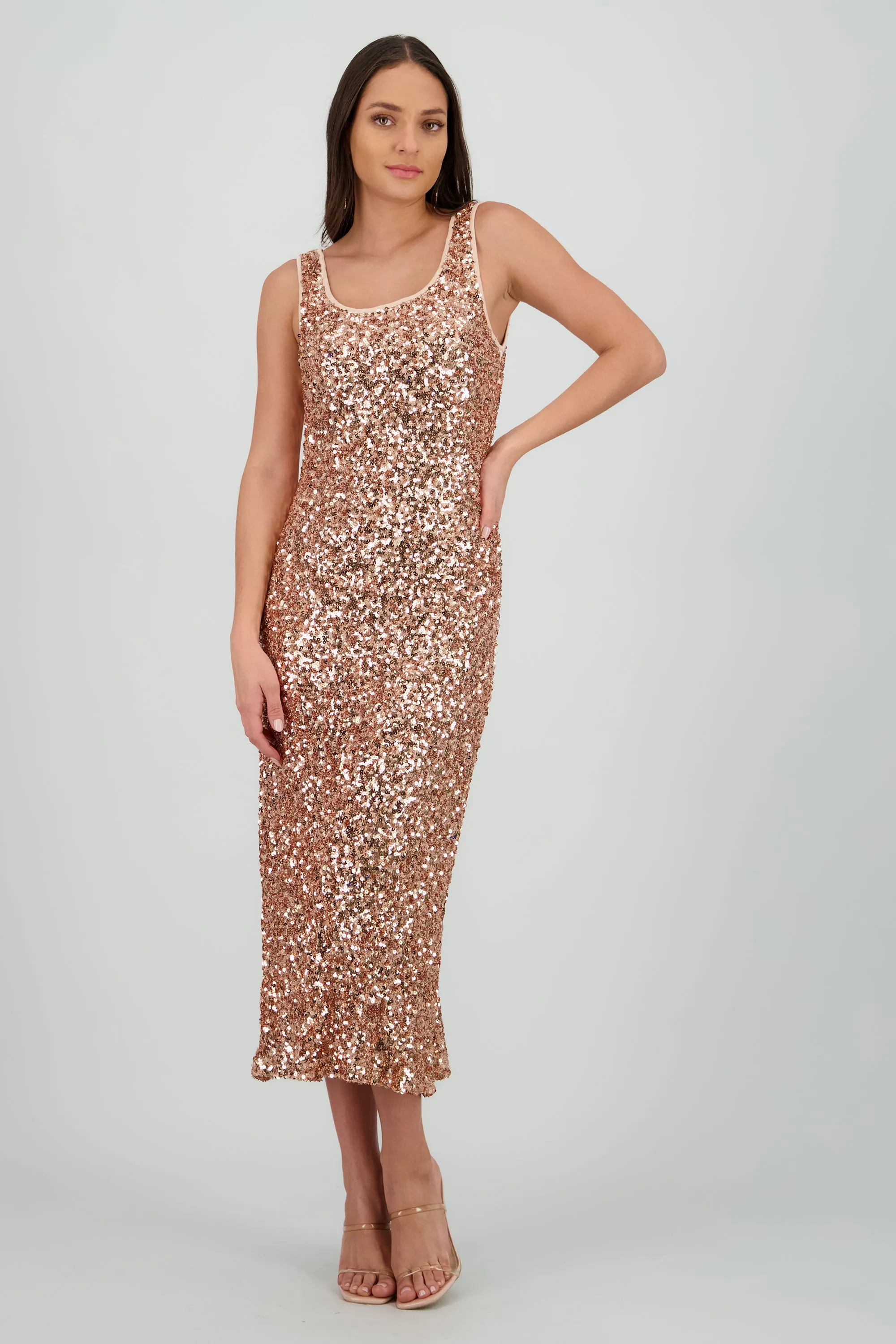 Vestido midi lentejuelas sold by Shasa