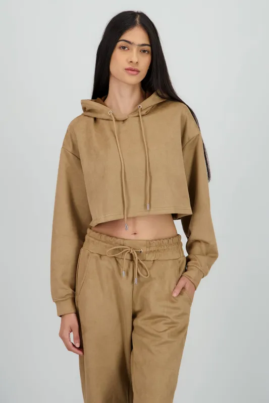 Sudadera crop detalle textura sold by Shasa