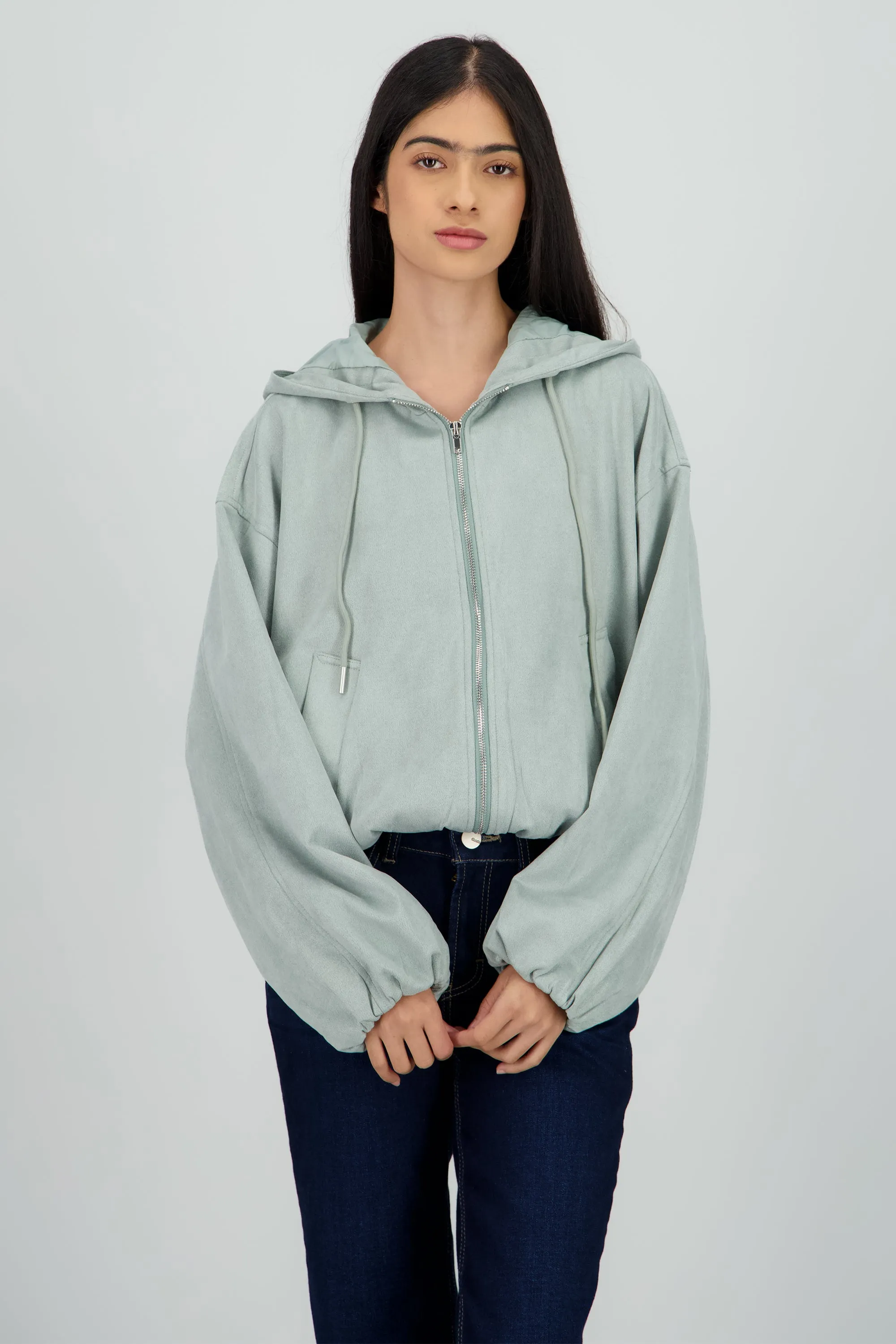 Chamarra suede cierre sold by Shasa