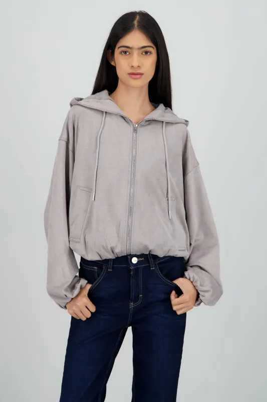 Chamarra suede cierre sold by Shasa