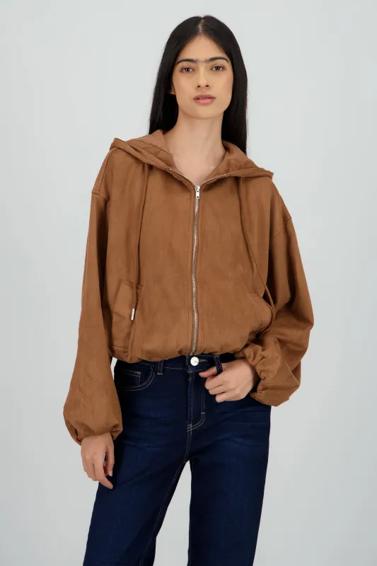 Chamarra suede cierre sold by Shasa