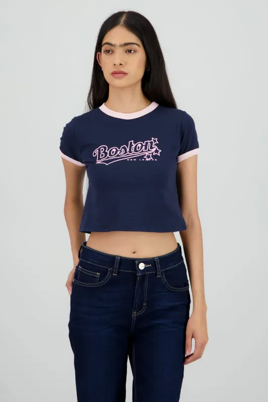 Playera contrastes boston sold by Shasa