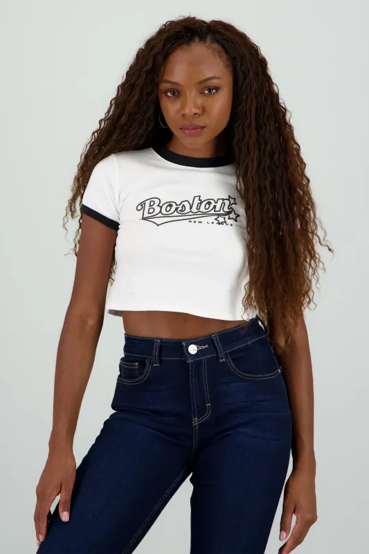 Playera contrastes boston sold by Shasa