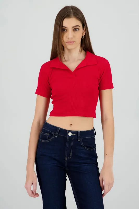 Top Rib Cuello Polo Liso sold by Shasa