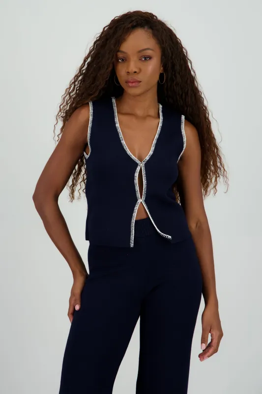 Chaleco detalle contorno sold by Shasa