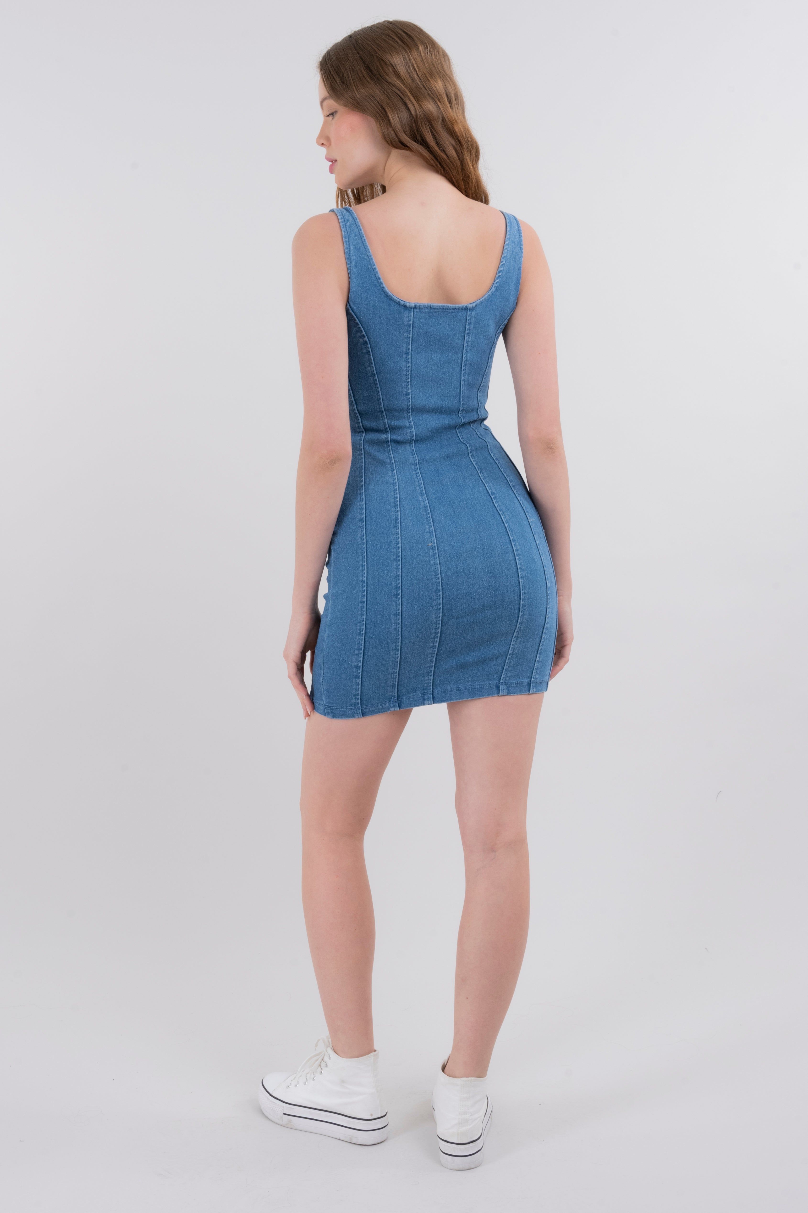 Vestido mini denim cierre sold by Shasa product image thumbnail 4