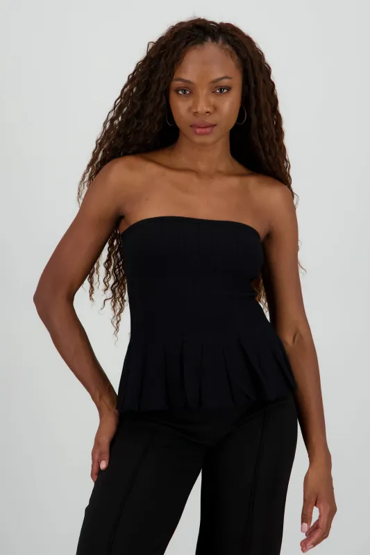 Top strapless peplum sold by Shasa