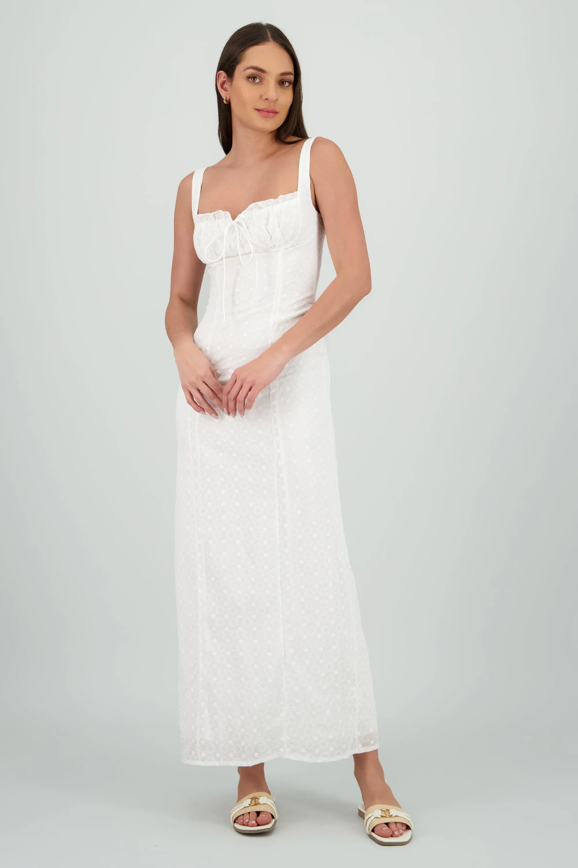 Vestido maxi textura flores sold by Shasa product image thumbnail 2