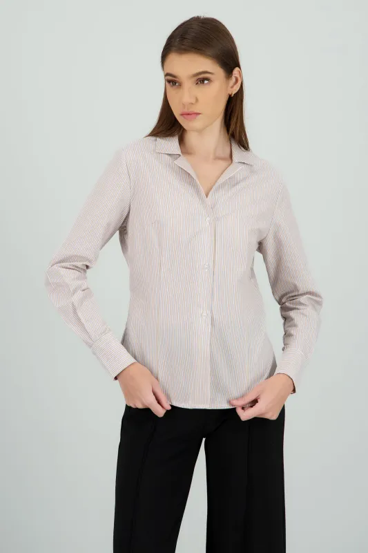 Camisa manga larga detalle pinzas sold by Shasa