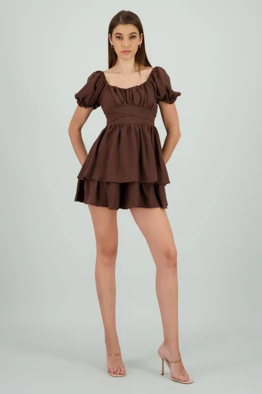 Vestido con olanes sold by Shasa